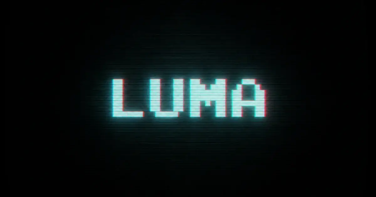 Luma mass as a pale cyan glow in a dark center